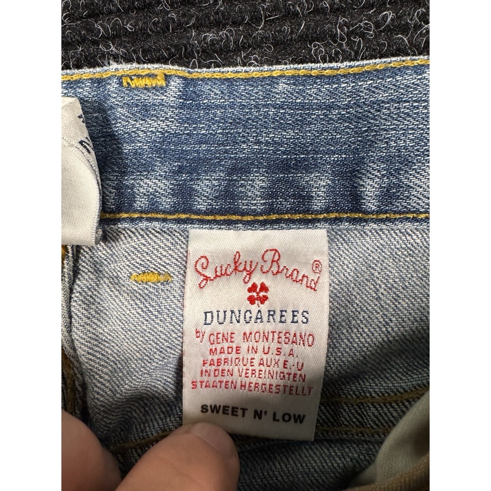 Lucky Brand Sweet N Low Jeans Womens 6 28 Y2K Low Rise Flare Made USA Distressed - Picture 3 of 9